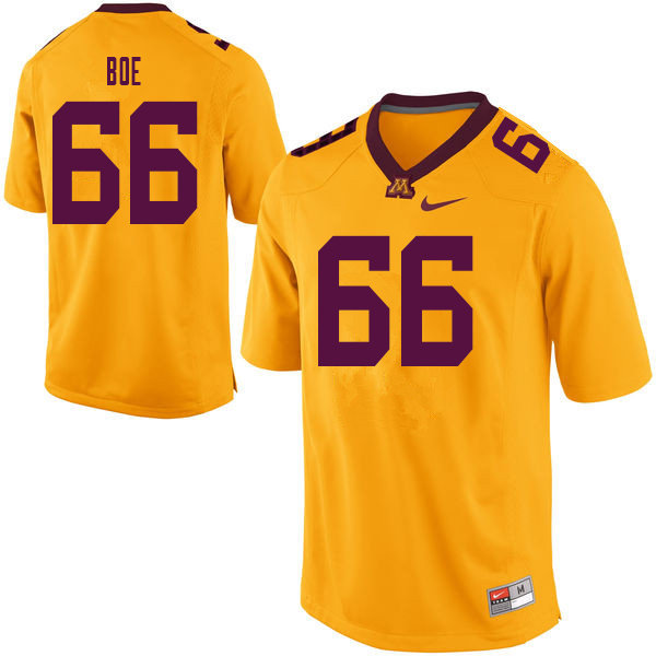 Men #66 Nathan Boe Minnesota Golden Gophers College Football Jerseys Sale-Yellow